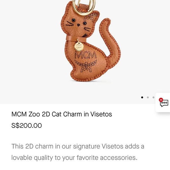 MCM Cat Bag Charm - Picture 6 of 7